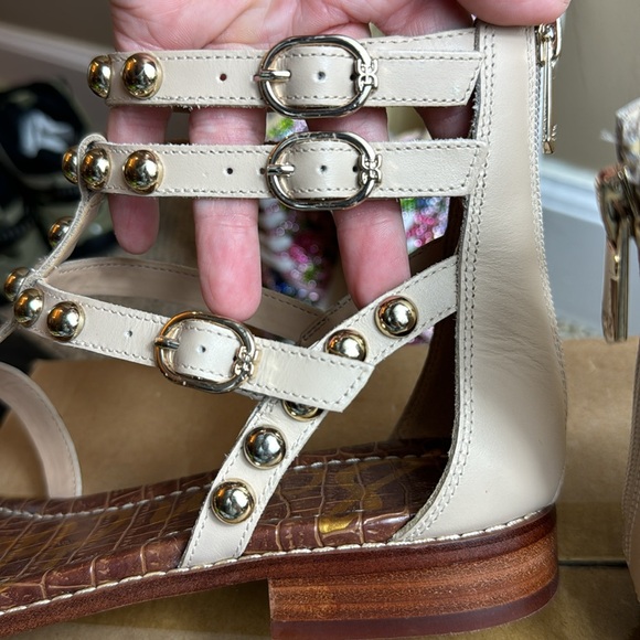 Sam Edelman • Women’s Estella Studded Gladiator Sandal • Size 8.5 • Sandshell • - Picture 15 of 17